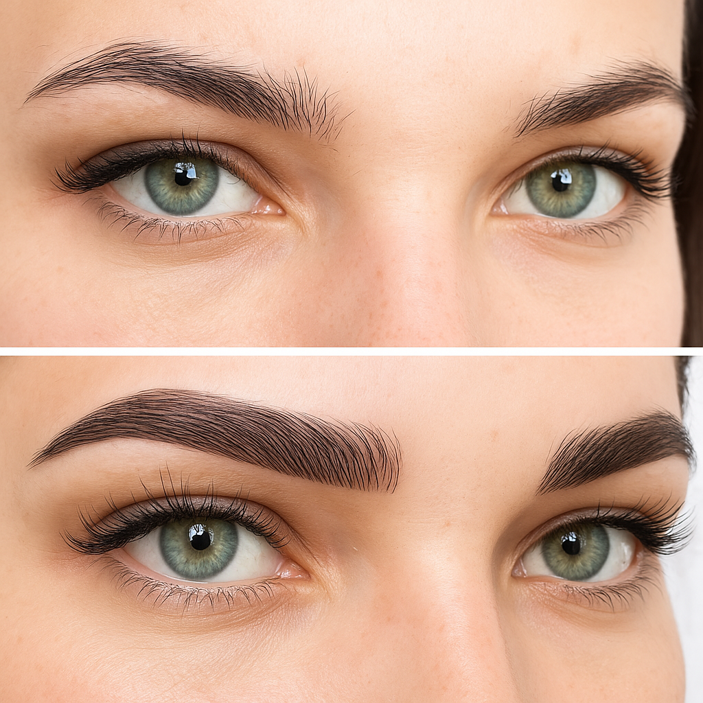 Microblading Ergebnis – Vorher-Nachher im Kosmetikstudio