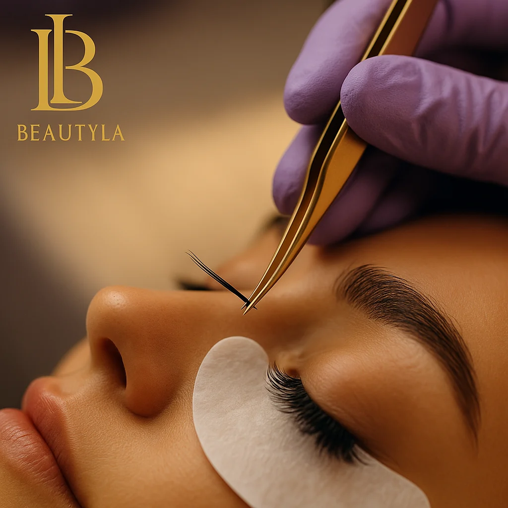 Wimpernverlängerung beautyla mit Pinsete